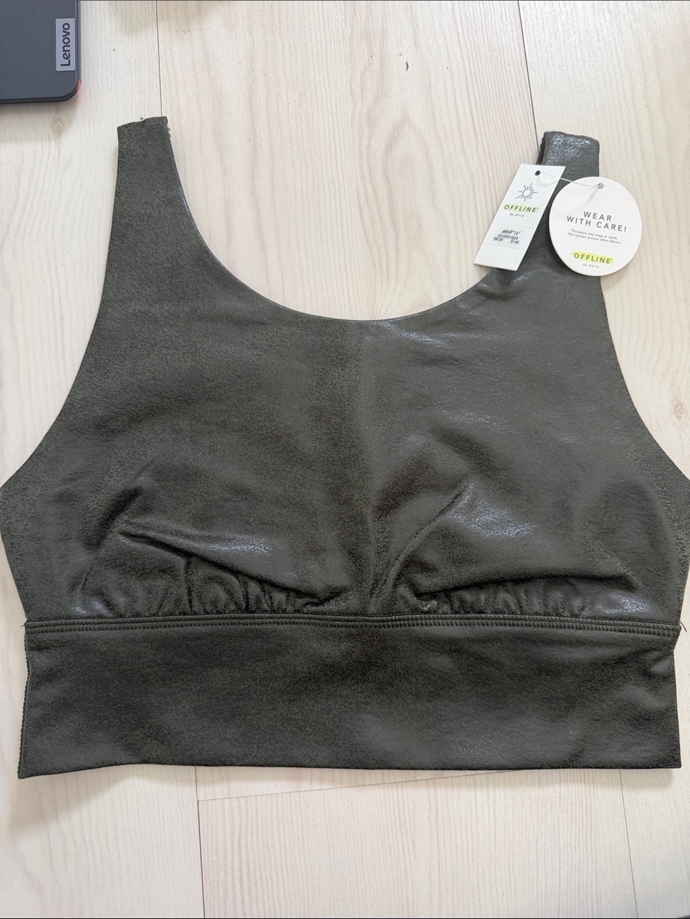 NWT Offline Luxe Olive Green Bralette XS
